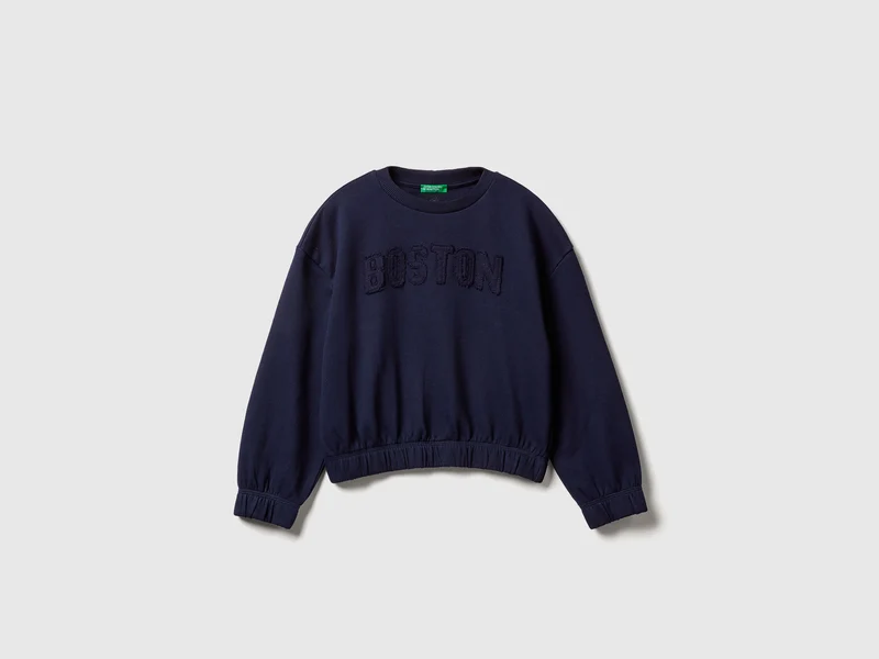 Sweatshirt aus 100 % Baumwolle mit Stickerei