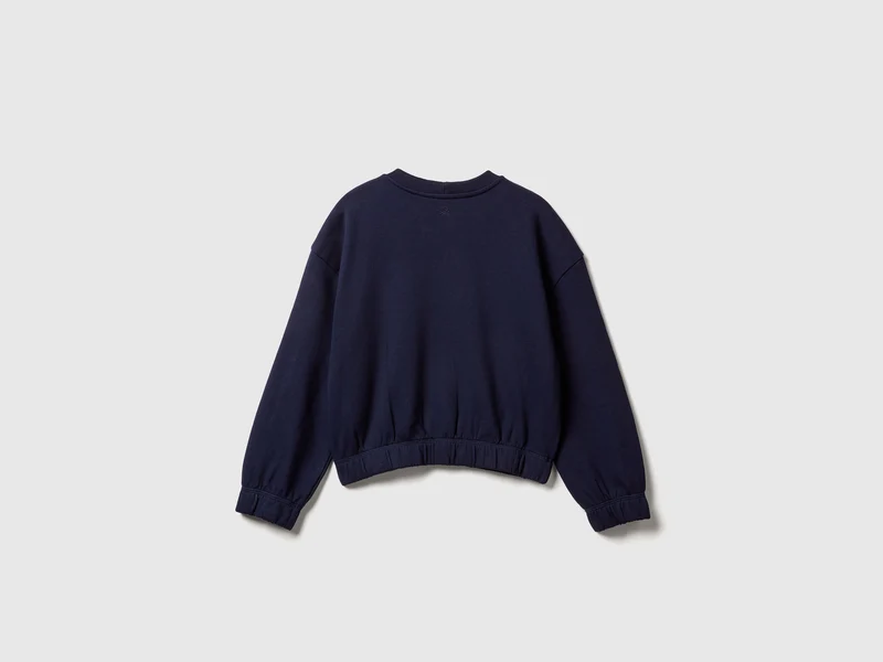 Sweatshirt aus 100 % Baumwolle mit Stickerei