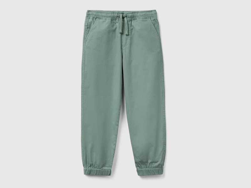 Jogginghose aus elastischer Baumwolle mit Kordelzug