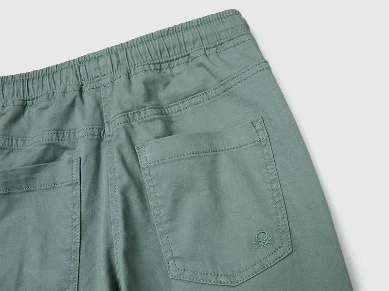 Jogginghose aus elastischer Baumwolle mit Kordelzug