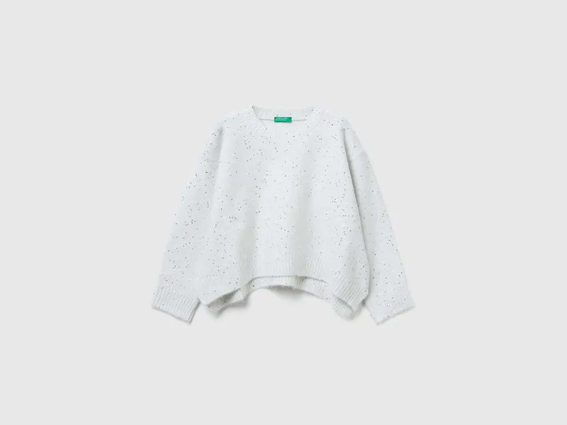 Pullover aus Woll- und Lurexmischung