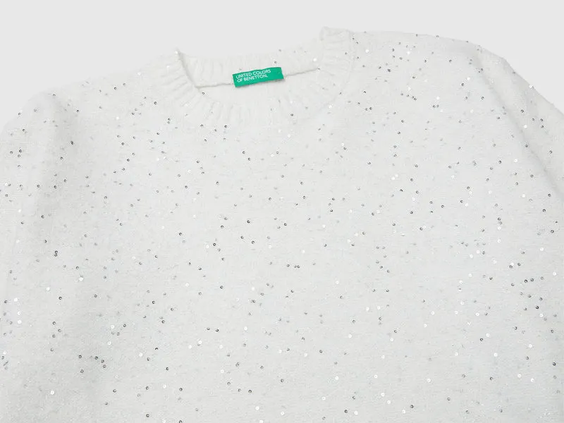 Pullover aus Woll- und Lurexmischung