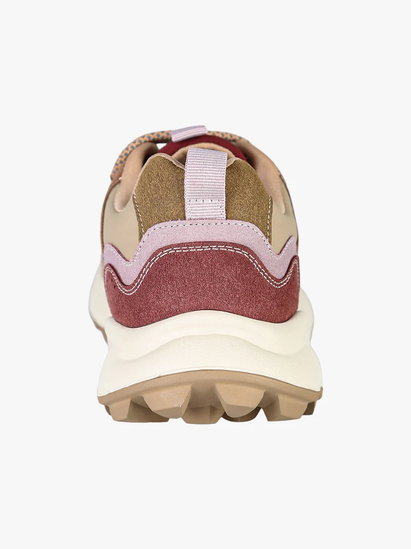 Sneakers donna stringate multicolore - taupe