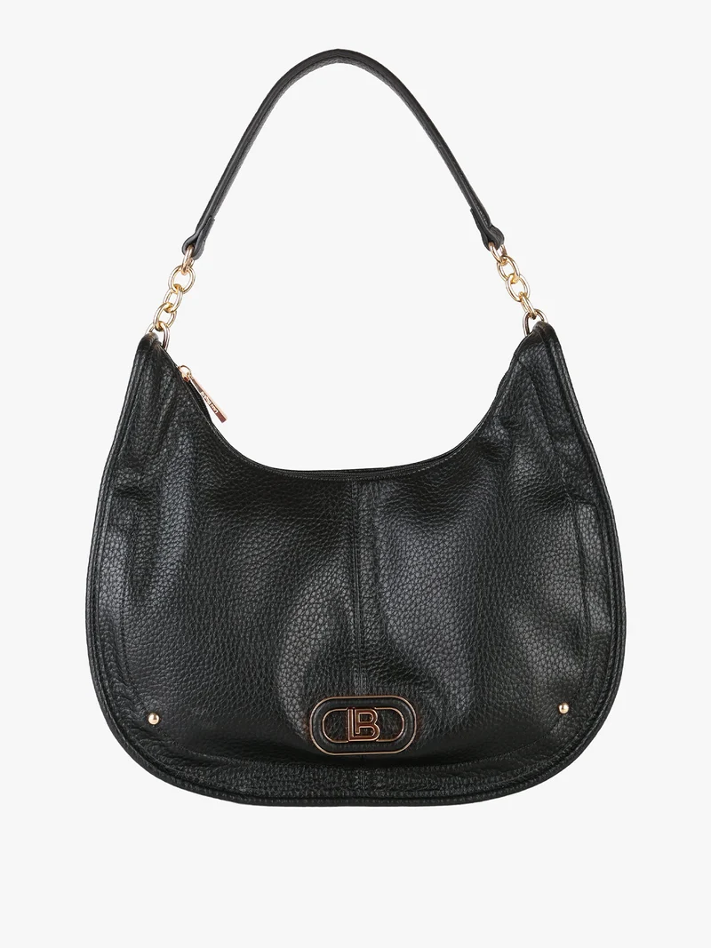 Borsa hobo da donna in ecopelle - nero