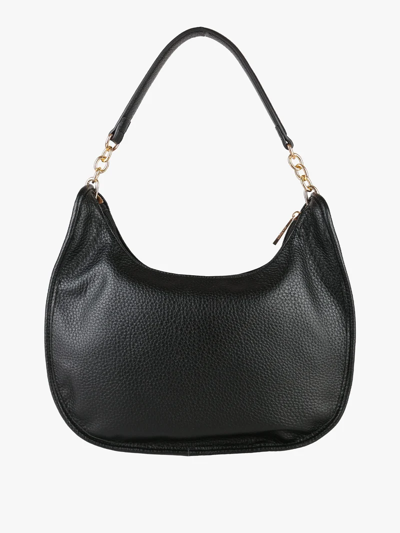 Borsa hobo da donna in ecopelle - nero