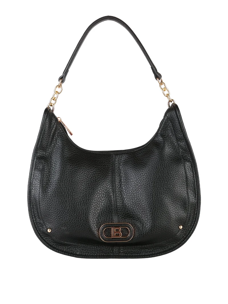 Borsa hobo da donna in ecopelle - nero