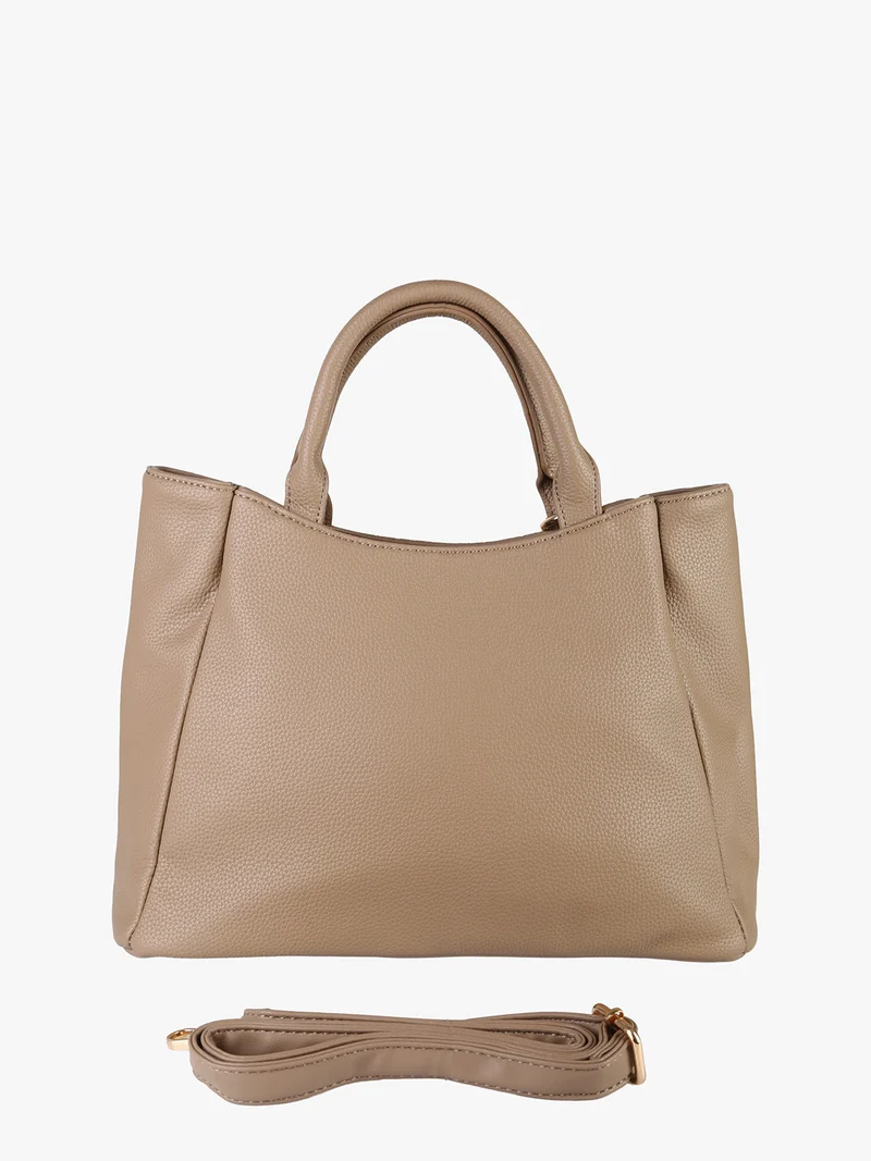 Borsa a mano da donna in ecopelle - sabbia