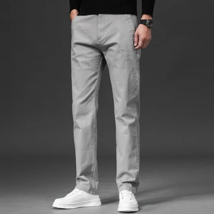 Straight Fit Cotton Pants