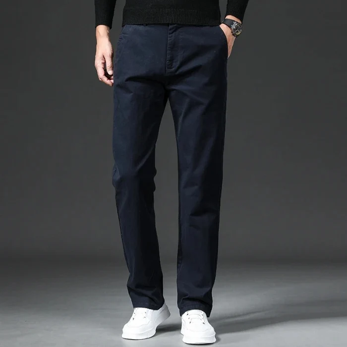 Straight Fit Cotton Pants
