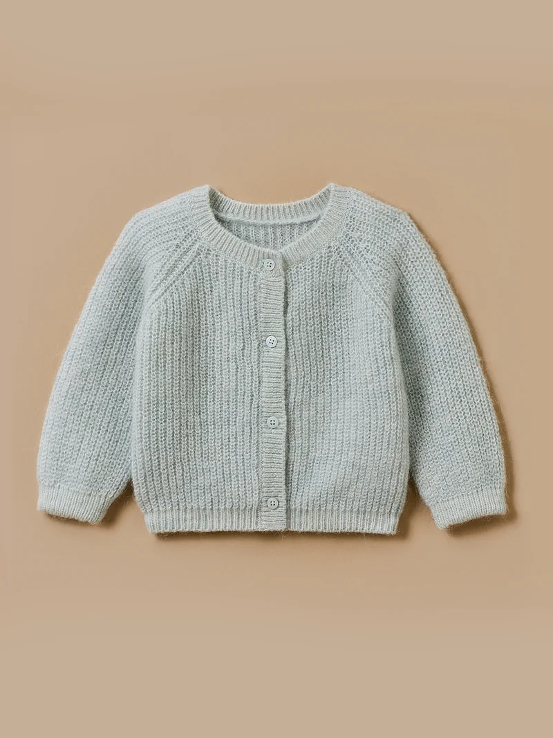 Cardigan aus Wolle und Mohair für Babys