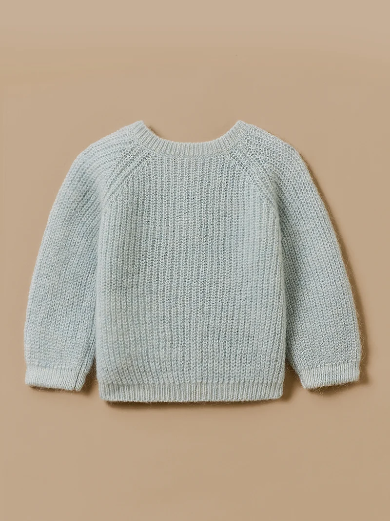 Cardigan aus Wolle und Mohair für Babys