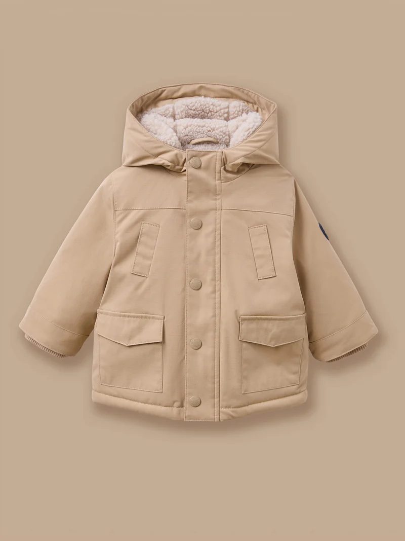 Gefütterte Sherpa-Parka für Babys