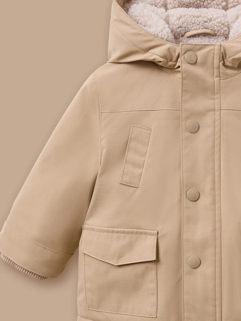 Gefütterte Sherpa-Parka für Babys