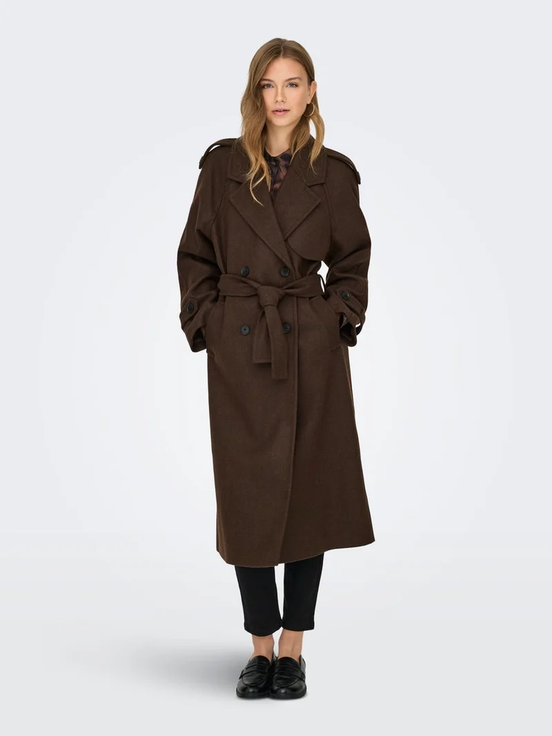 ONLDEAR-TRILLION LONG BELT COAT PNT NOOS