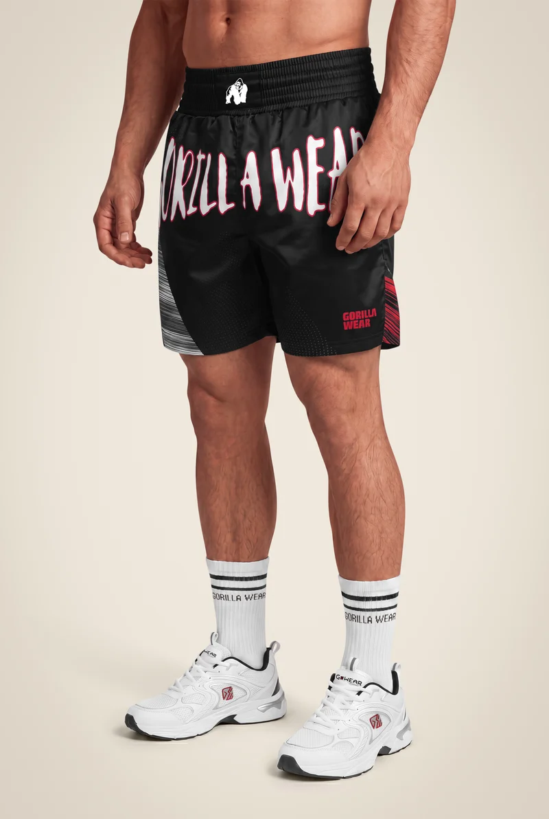 Clayton Boxing Shorts - Black/Red