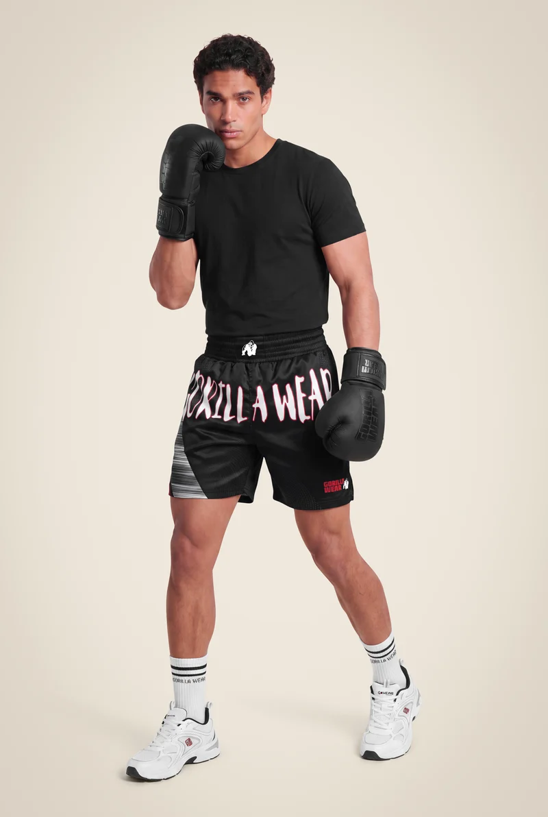 Clayton Boxing Shorts - Black/Red