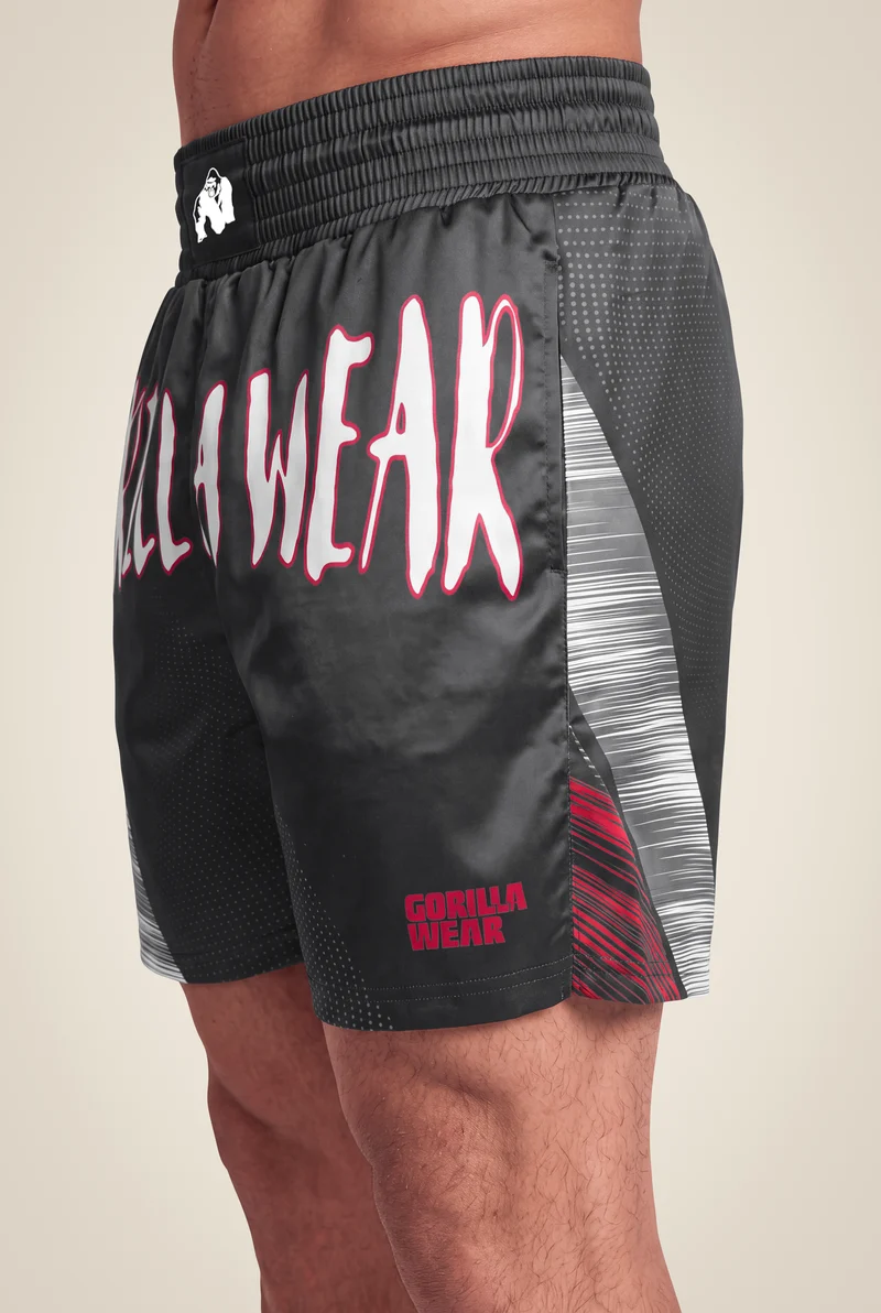 Clayton Boxing Shorts - Black/Red
