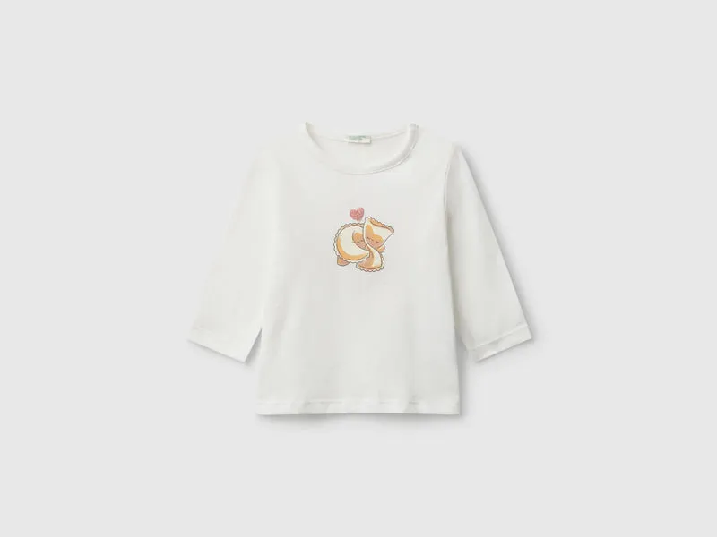 T-Shirt mit Print und Patch