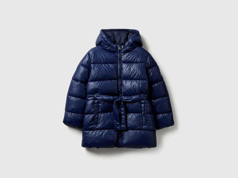 Lange Jacke mit Gürtel