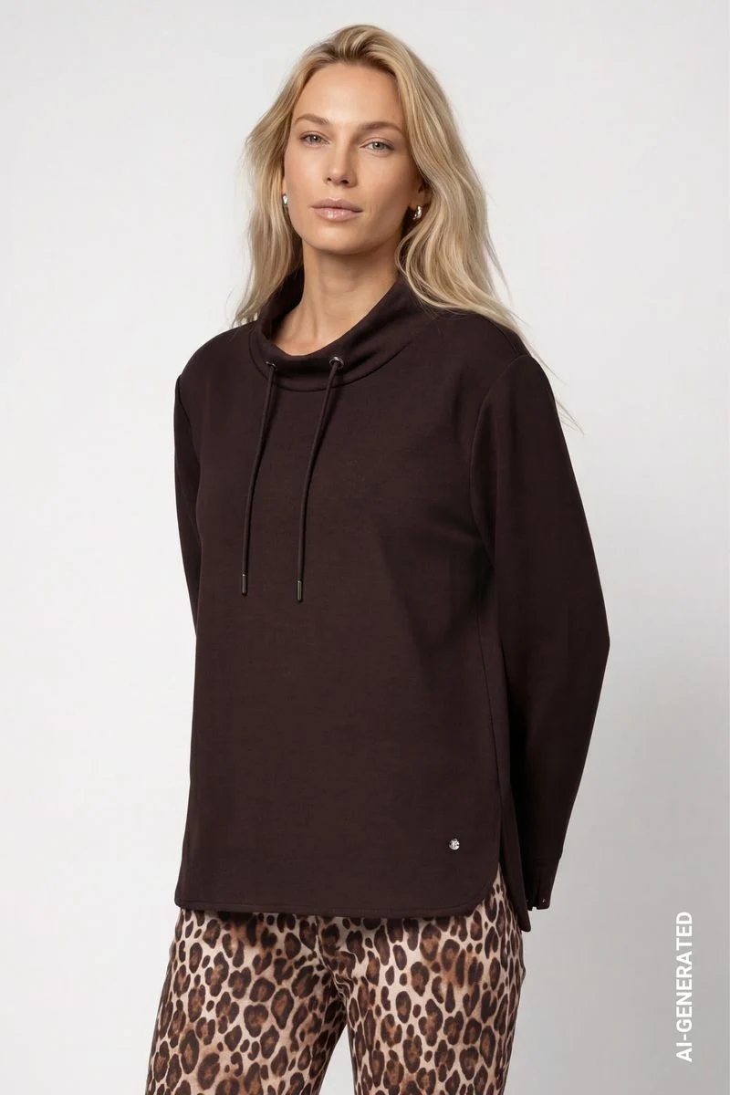 Sweatshirt mit Stehkragen