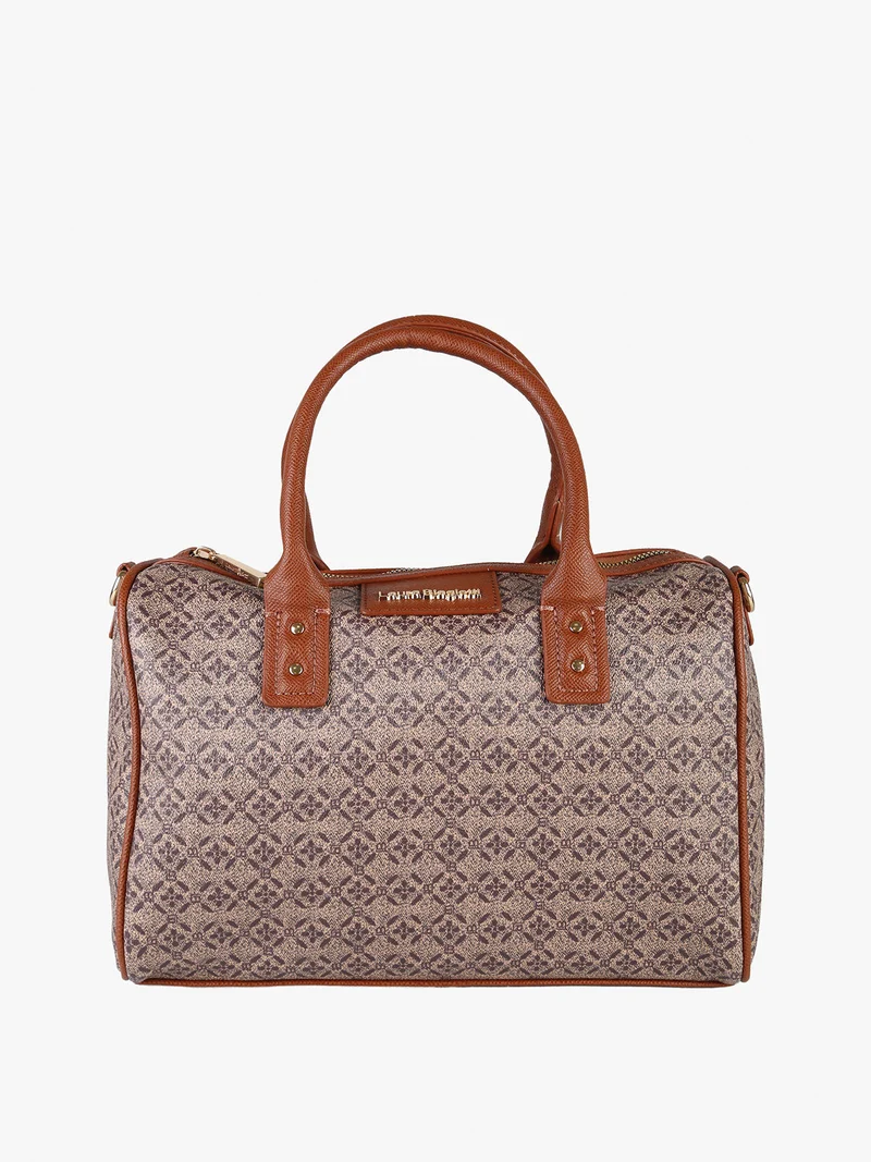Borsa a bauletto da donna in ecopelle - cuoio