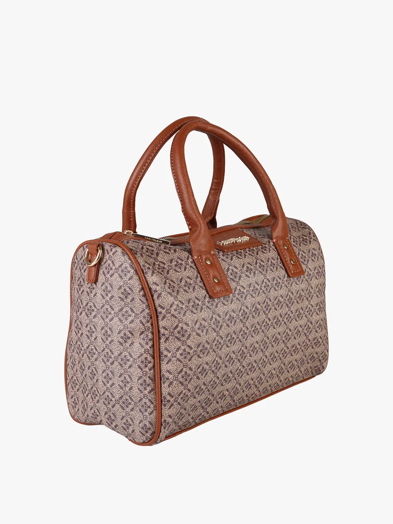 Borsa a bauletto da donna in ecopelle - cuoio