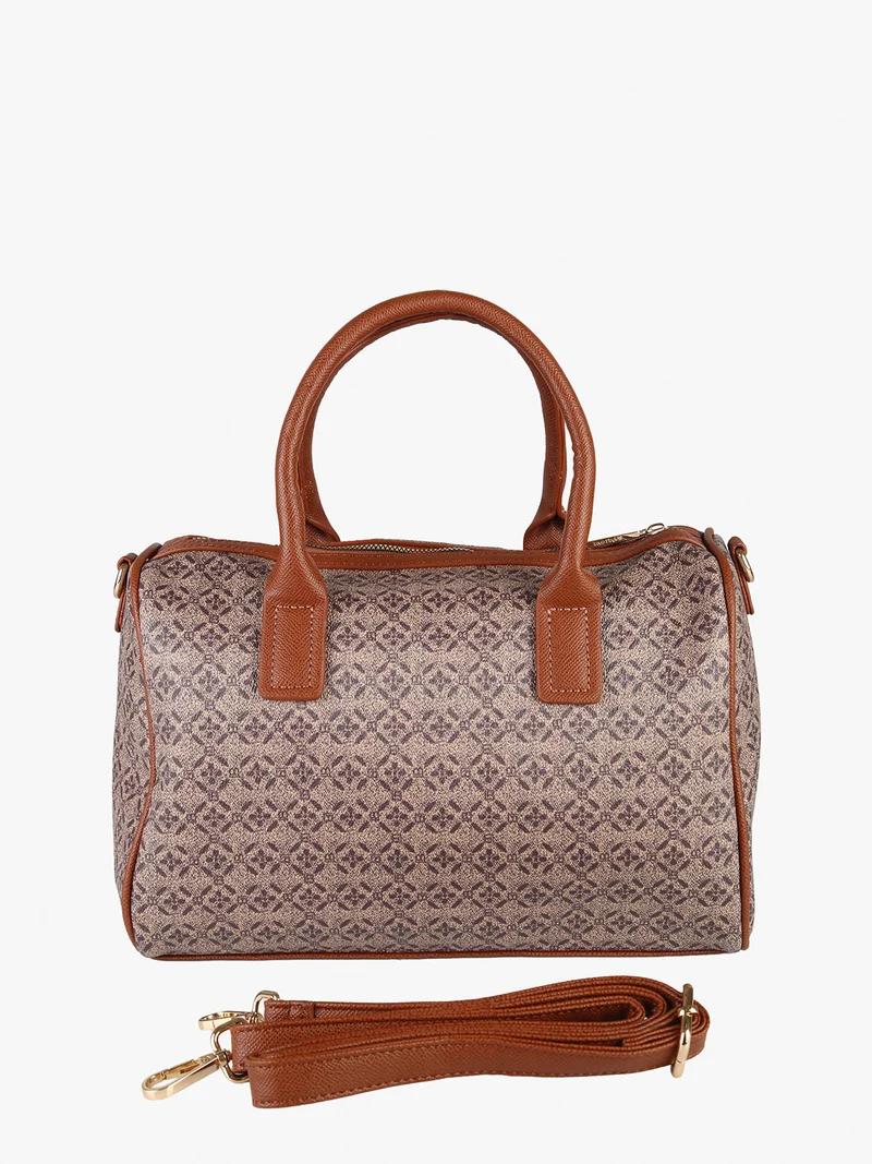 Borsa a bauletto da donna in ecopelle - cuoio