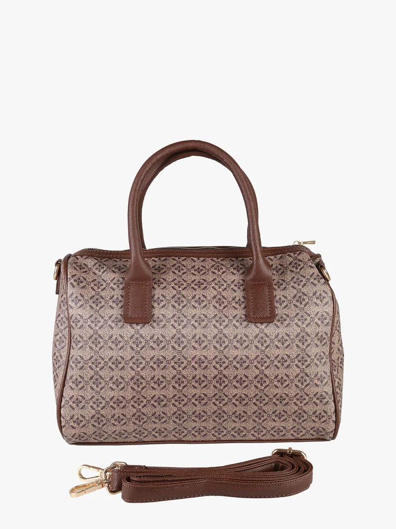Borsa a bauletto da donna in ecopelle - moro