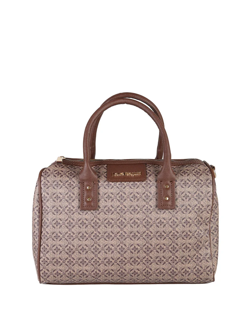 Borsa a bauletto da donna in ecopelle - moro