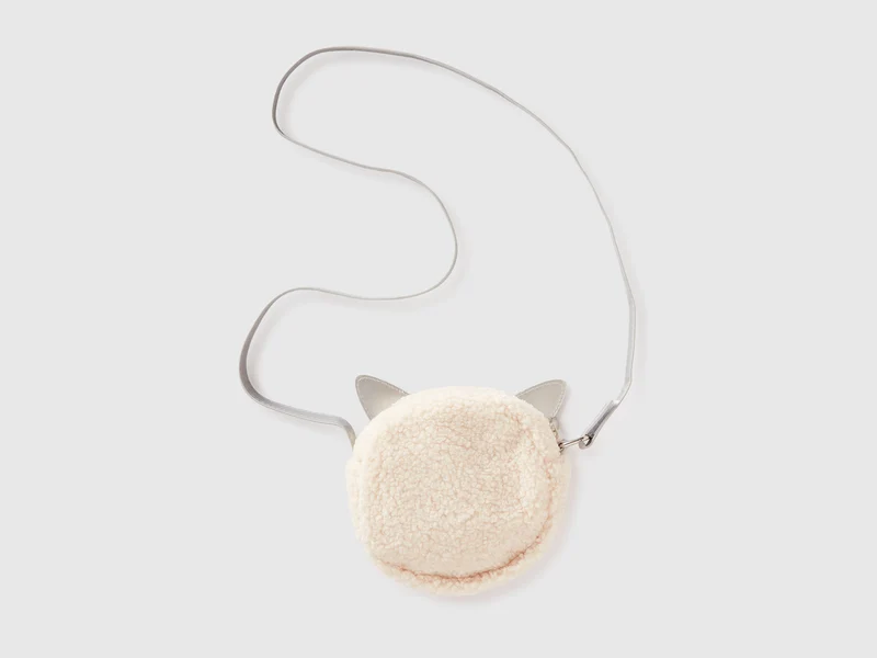 Runde Tasche mit Teddybär-Effekt