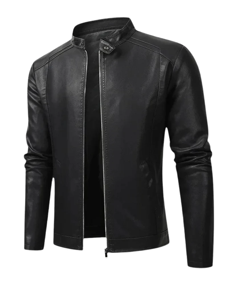 Elegant Men's Biker Leather Jacket