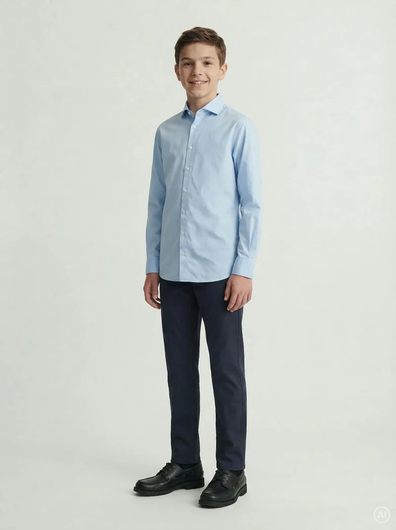 JJEAXEL STRETCH SHIRT LS NOOS JNR