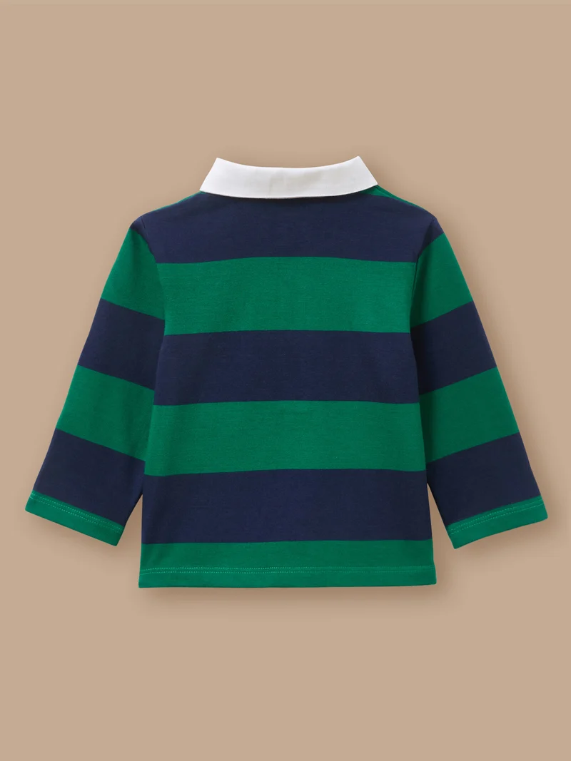 Baby-Poloshirt im Rugby-Stil – Bio-Baumwolle
