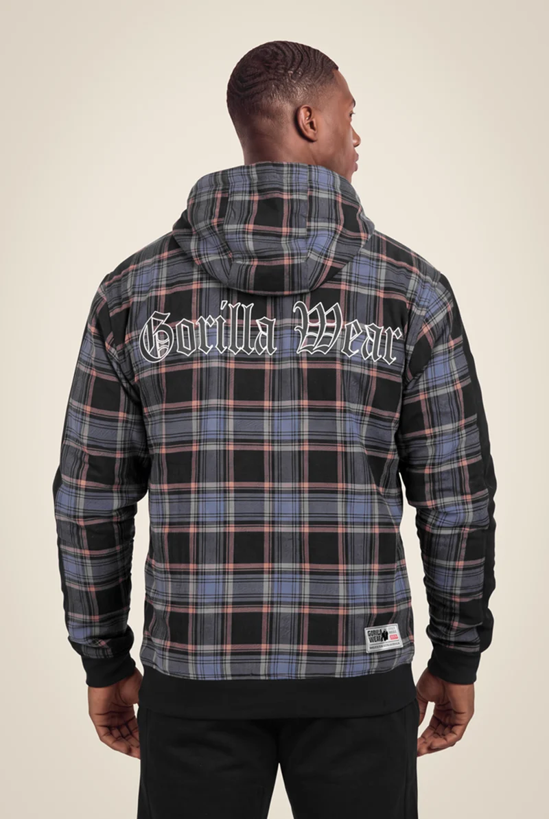 Kenton Zipped Jacket - Black/Blue