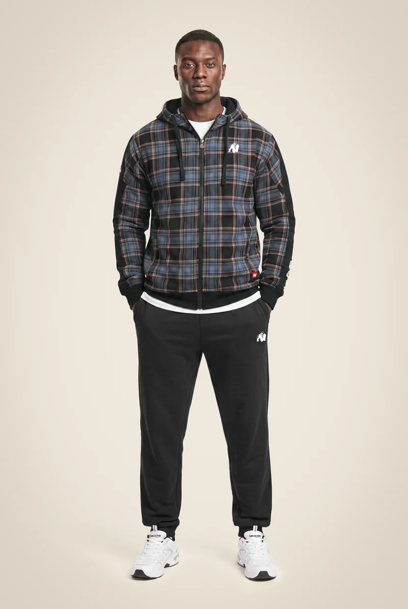 Kenton Zipped Jacket - Black/Blue