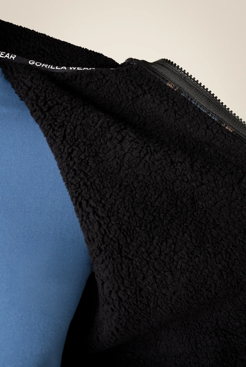 Kenton Zipped Jacket - Black/Blue