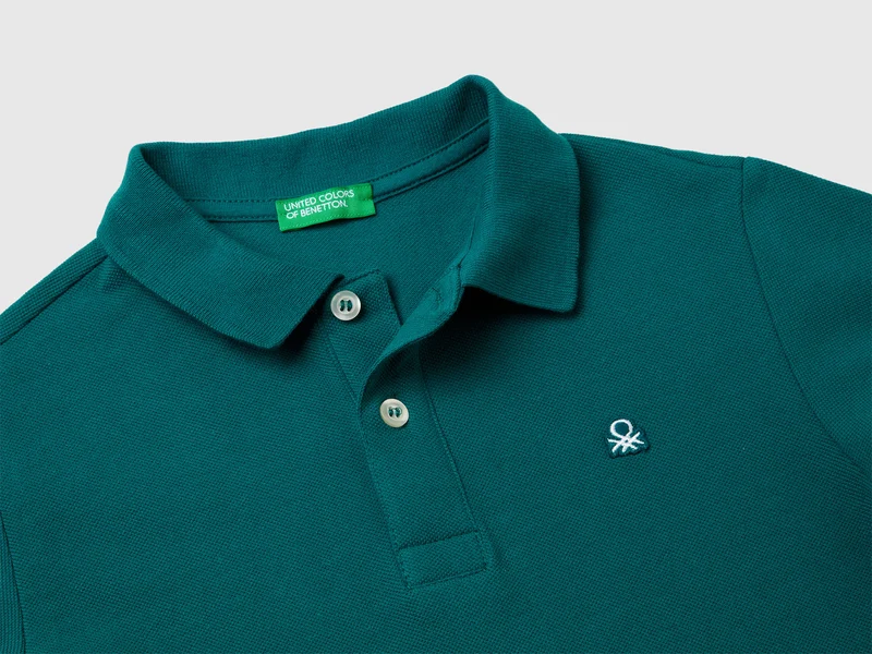 Langärmliges Poloshirt aus Baumwolle