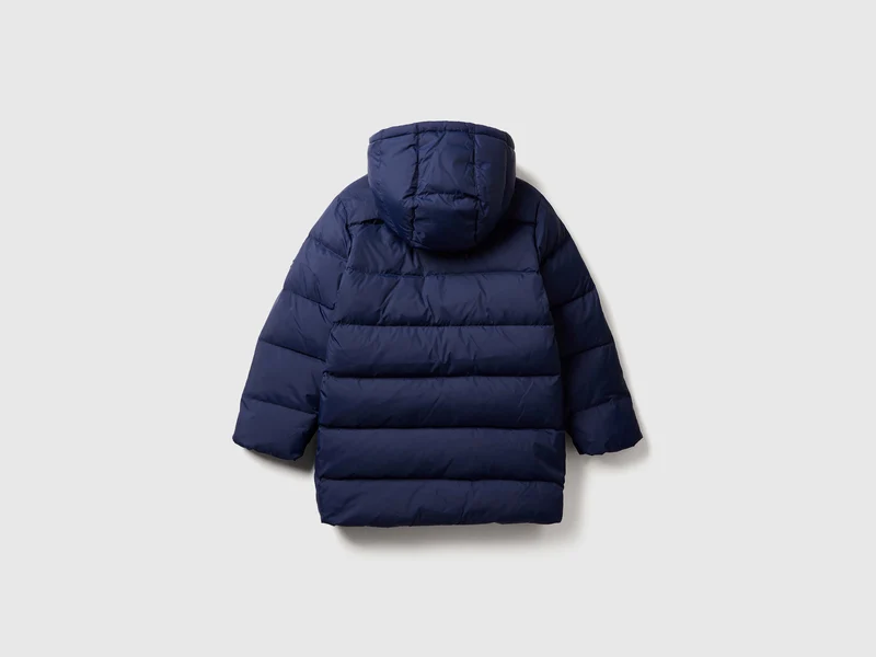 Daunenjacke mit abnehmbarer Kapuze