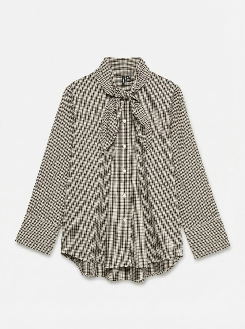 VMSYNNE LS NECK SCARF SHIRT WVN NOOS