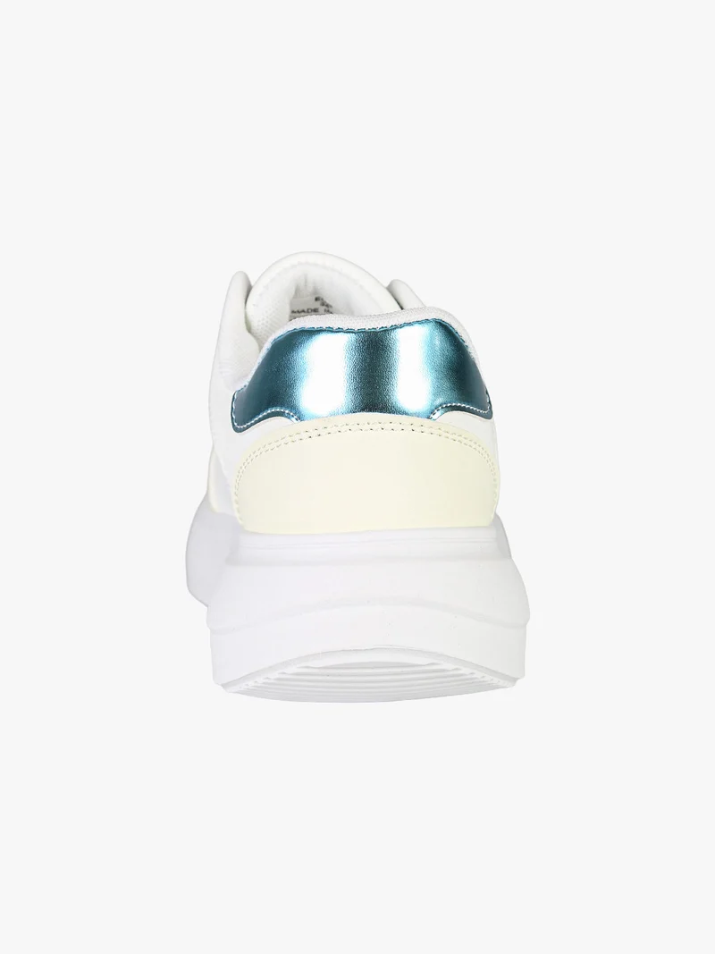 Sneakers donna stringate con dettagli glitter - azzurro