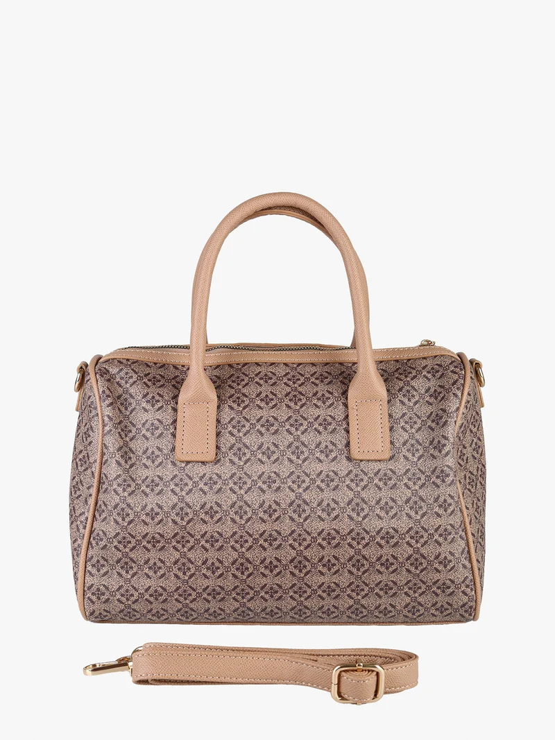 Borsa a bauletto da donna in ecopelle - taupe