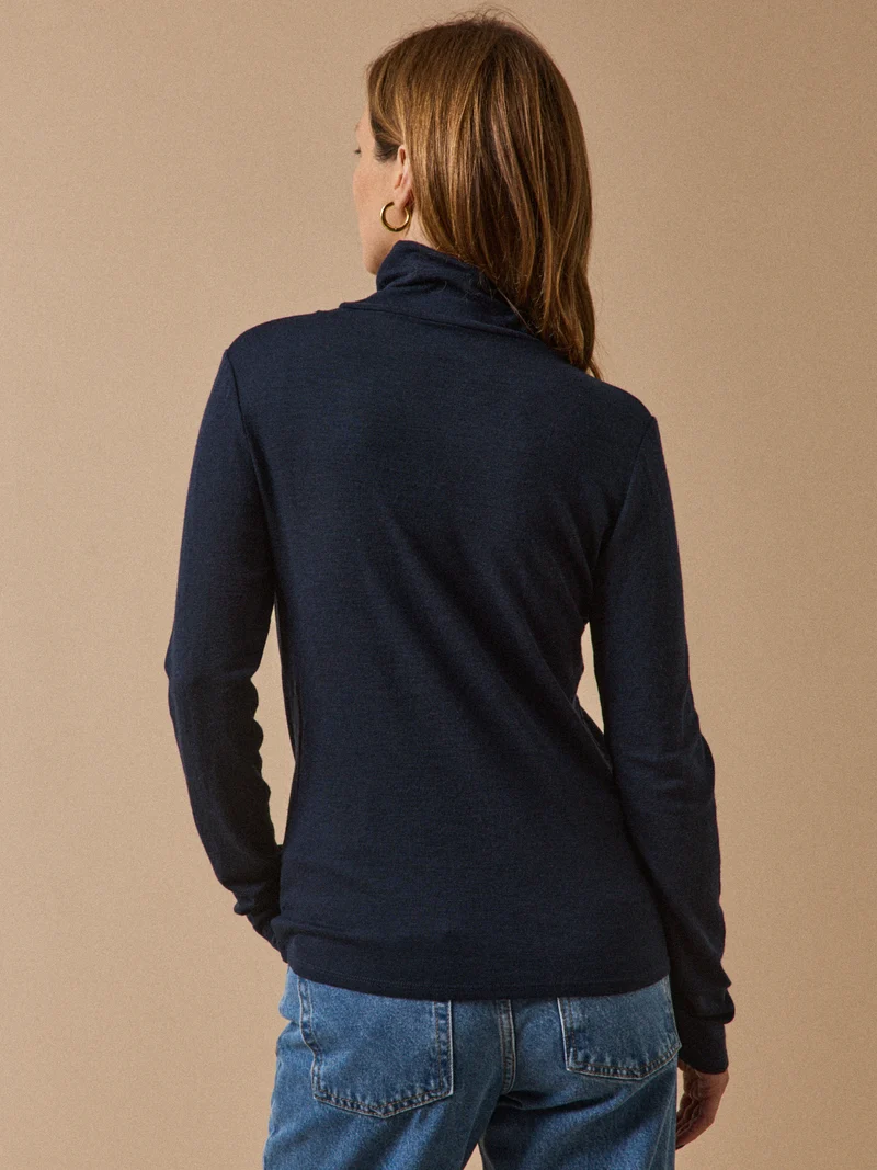 Damenpullover mit Unterpulli aus Jersey-Wolle