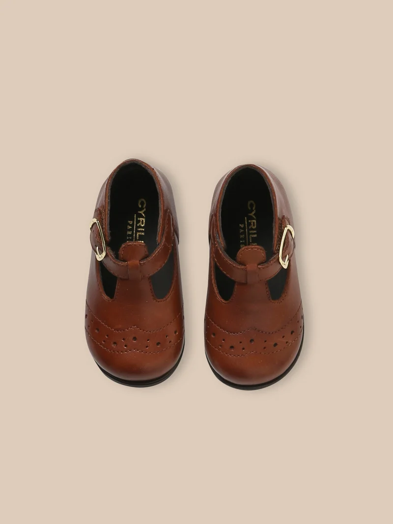 Babyschuhe, Mary Janes, Leder