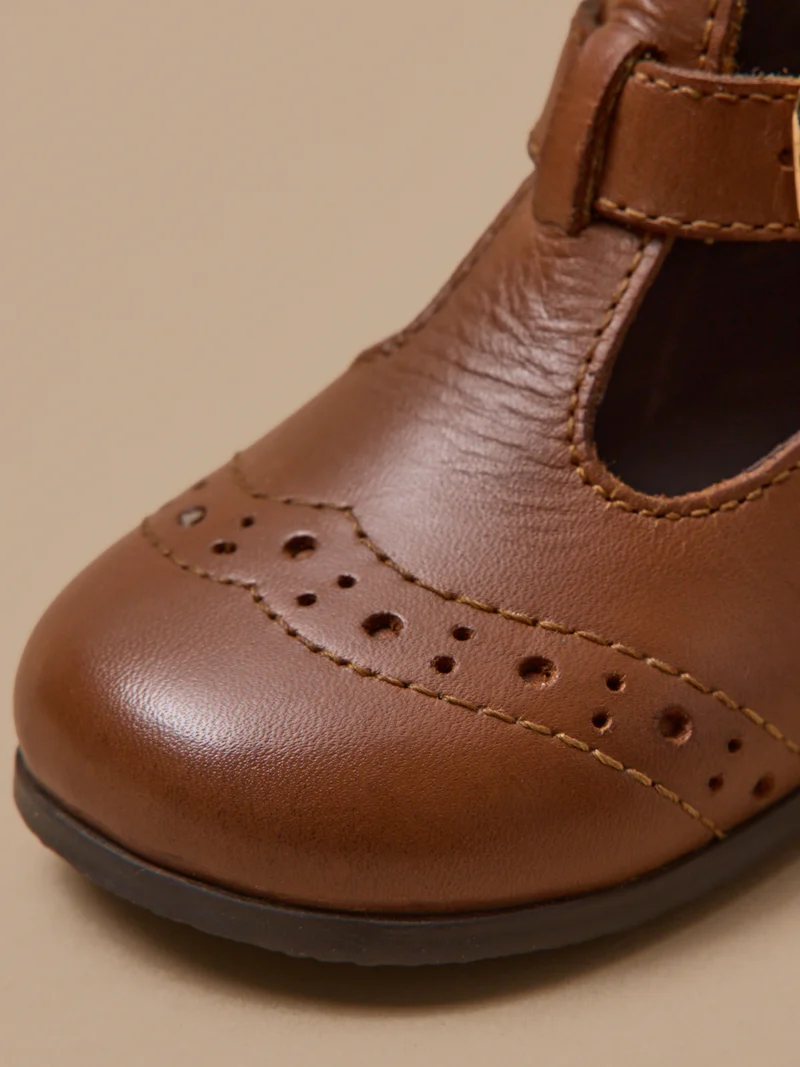 Babyschuhe, Mary Janes, Leder