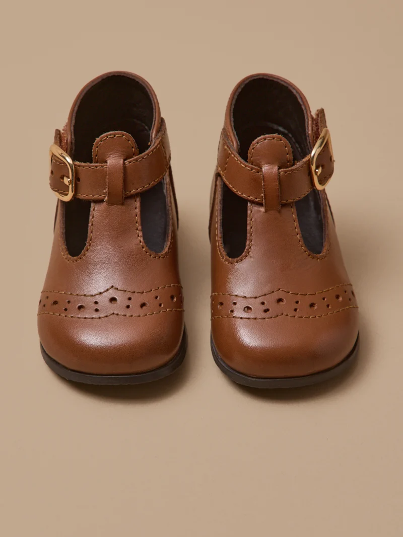 Babyschuhe, Mary Janes, Leder