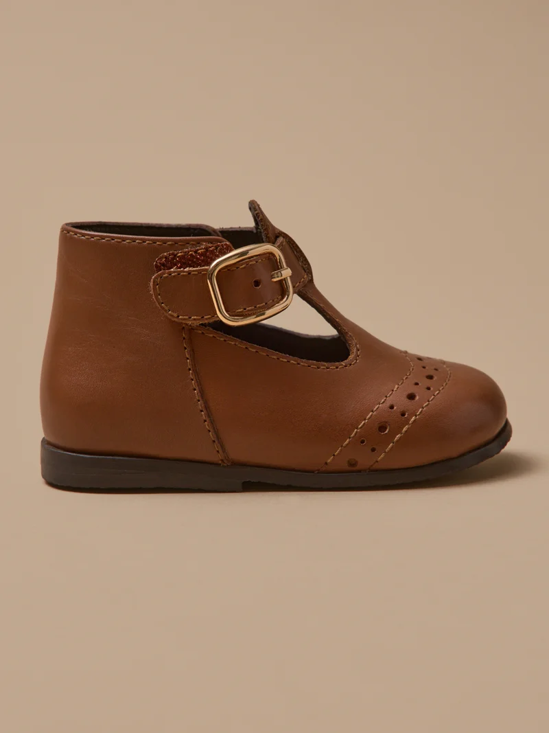 Babyschuhe, Mary Janes, Leder