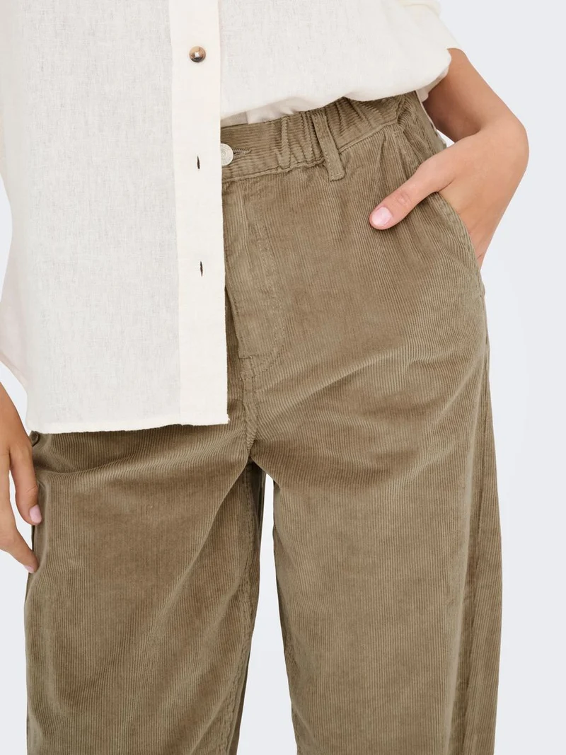 ONLFLORA MW ELA CORD CAROT PANT PNT NOOS