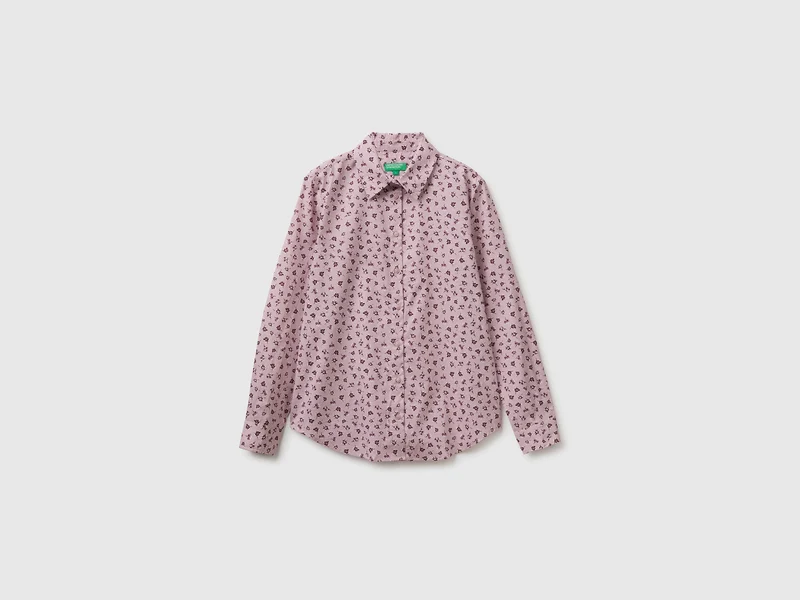 Langärmeliges gemustertes Hemd