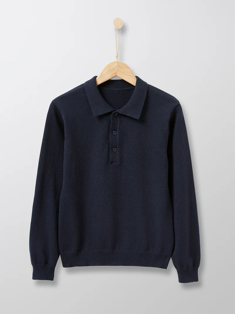 Jungenpullover mit Polokragen