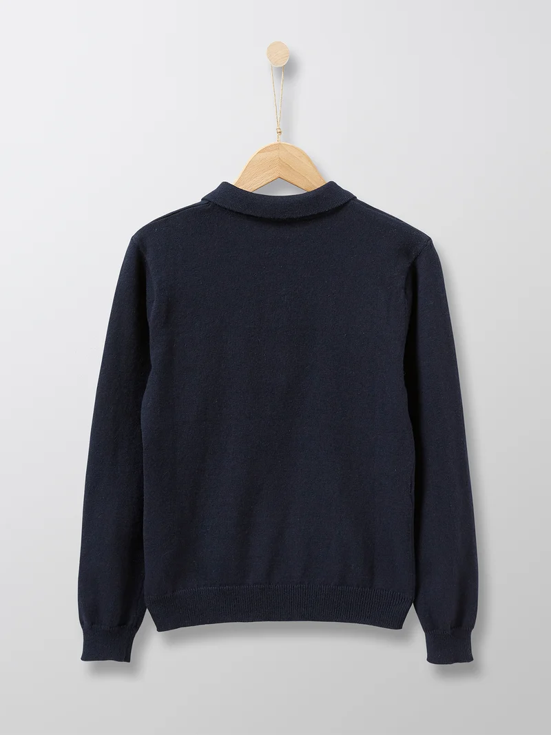 Jungenpullover mit Polokragen